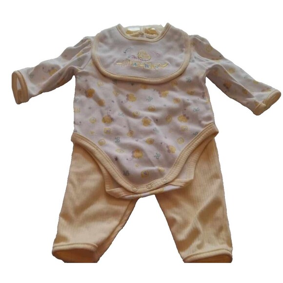 Little Lindsay, Yellow, Infant 3-6 Months Outfit, With Bib - Picture 1 of 8